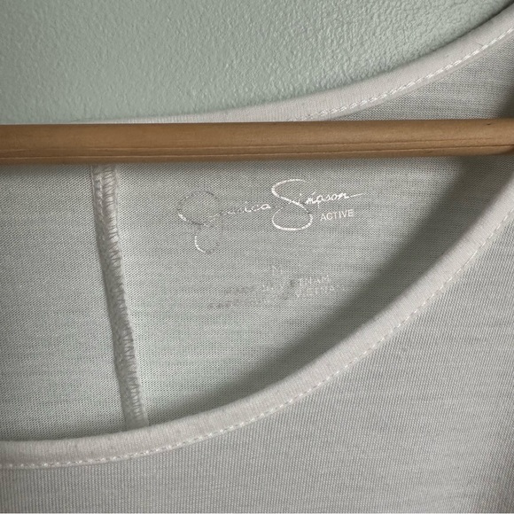 Forever Young White & Leopard Print Top From Jessica Simpson Size M - Picture 3 of 6